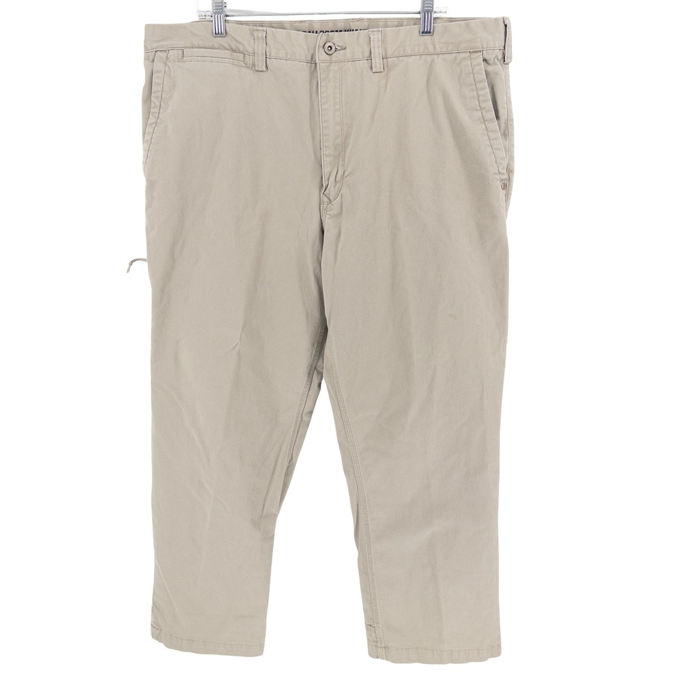 Duluth Trading Co Mens 42x30 Flex Ballroom Khakis Pants Tan Workwear Utility - Picture 2 of 16